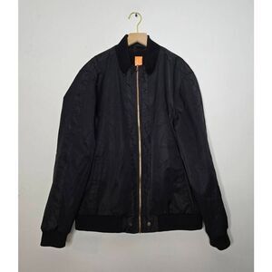 Robert Comstock Bomber Jacket Size Large Black